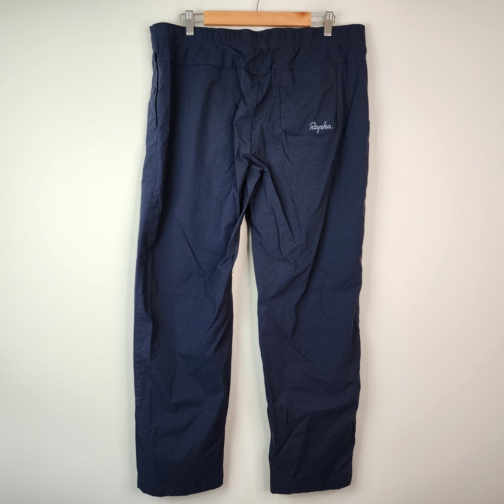 Rapha Easy Tech Pants Men's XXL Navy Blue Nylon Stretch Belt Pull-on Commuter - Picture 5 of 9